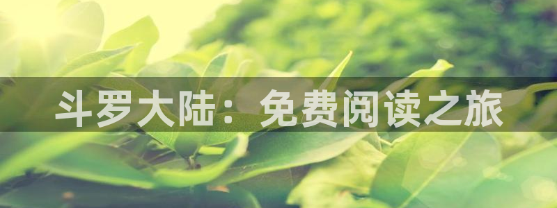 羞羞动漫第一：斗罗大陆：免费阅